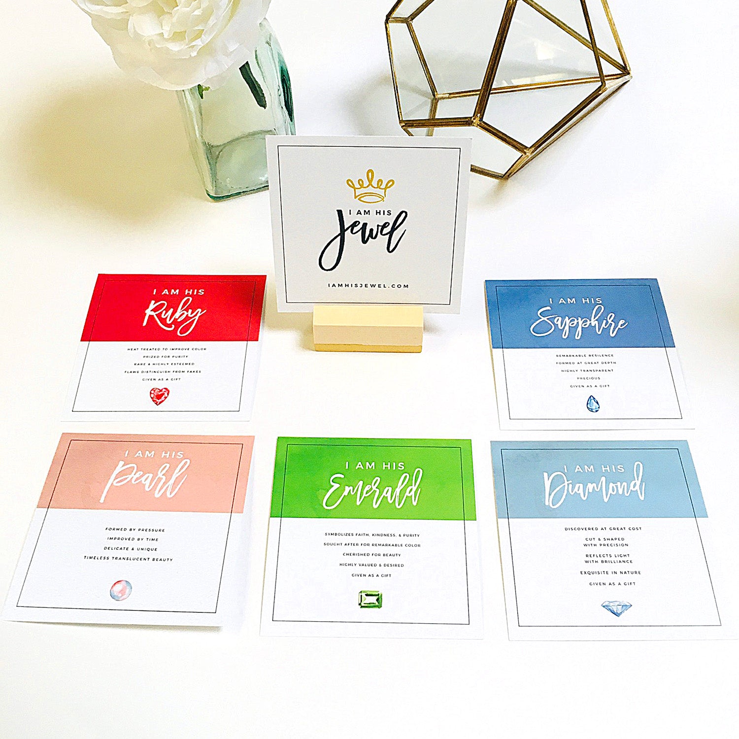 CARD SET: CLASSIC JEWEL INSPIRATIONS. CARDS & STAND