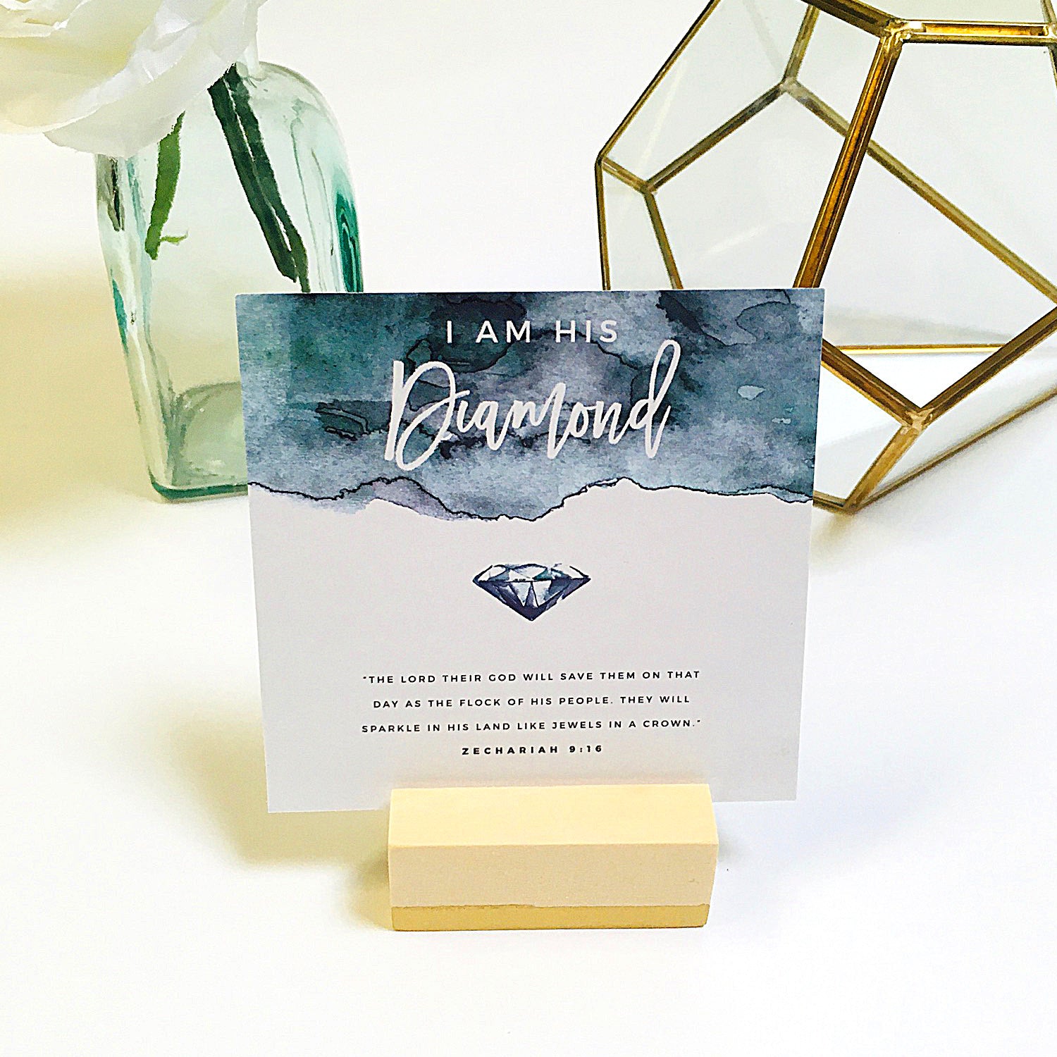 CARD SET: WATERCOLOR JEWEL INSPIRATIONS. CARDS & STAND